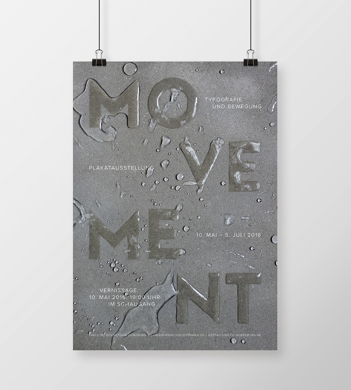 Movement Poster: Typography with Water